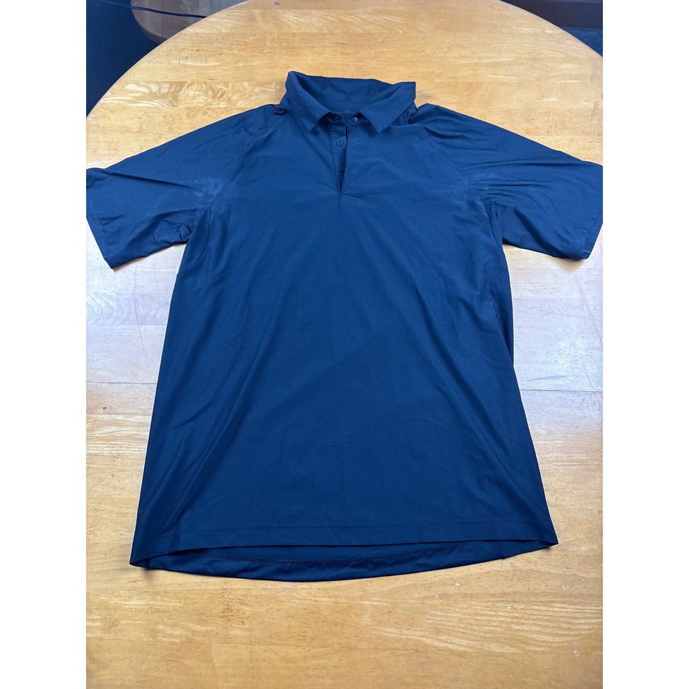 Lululemon Mens Navy Blue Short Sleeve Performance Golf Polo Shirt XL